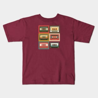 Collection of vintage cassettes Kids T-Shirt